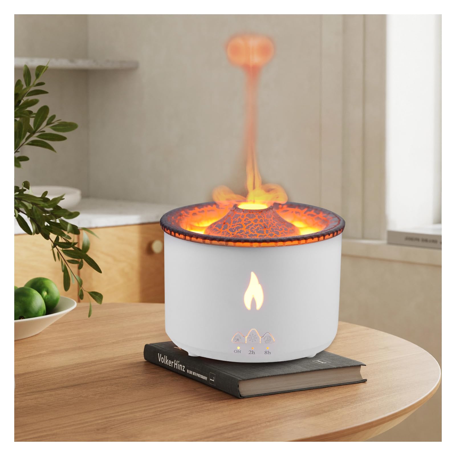 Volcano flame humidifier