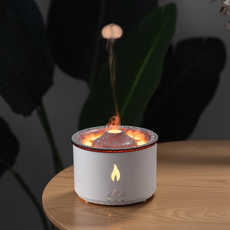 Volcano flame humidifier