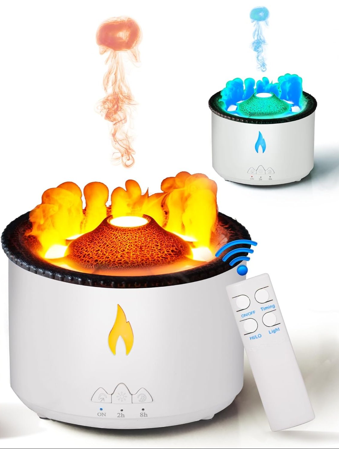 Volcano flame humidifier