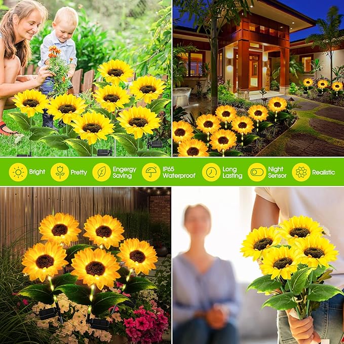 Solar Sunflower Light 1 Piece high brightness light
