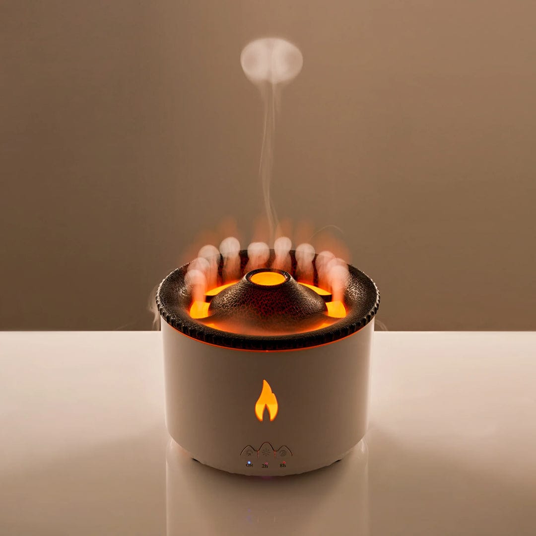 Volcano flame humidifier