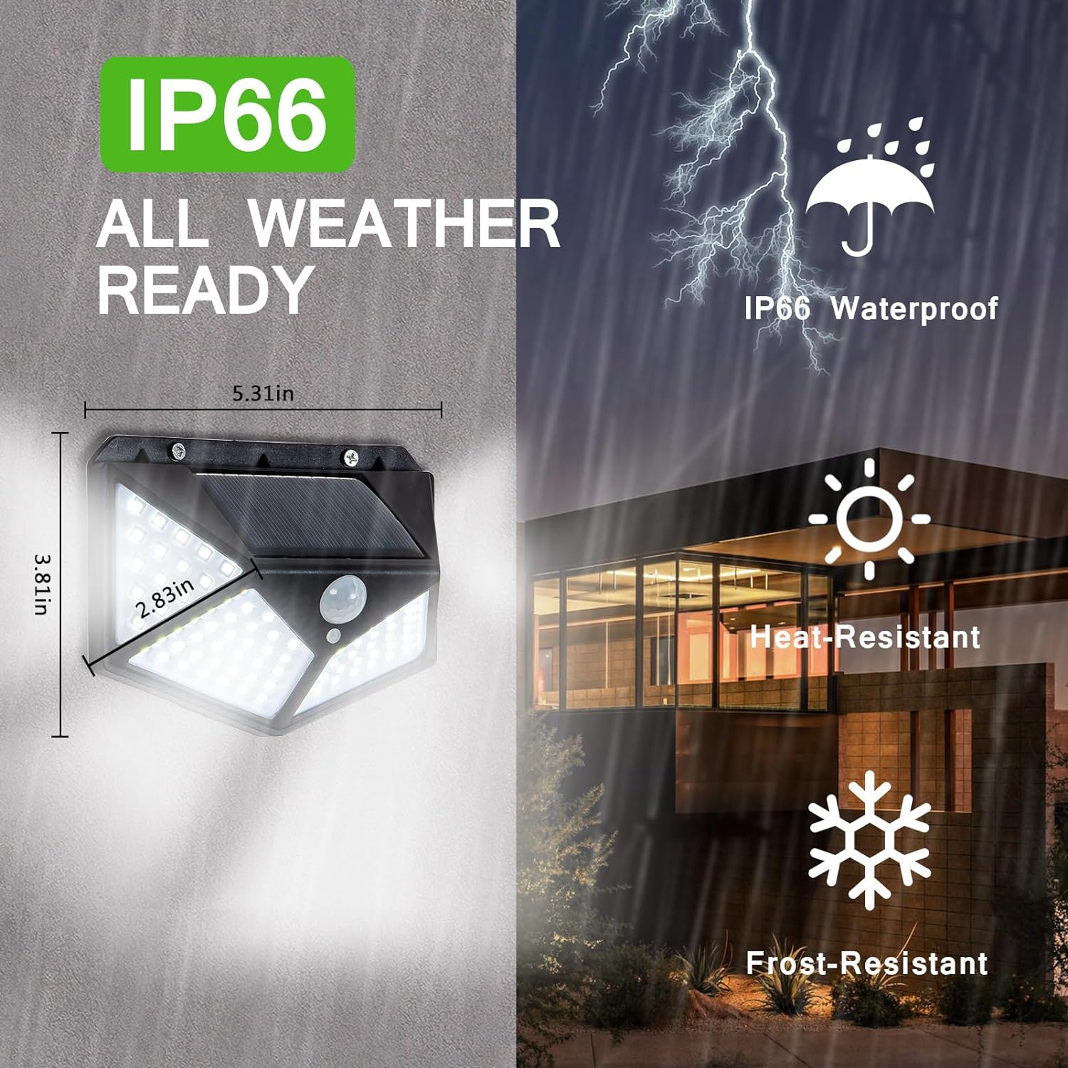 100 LED Solar Motion Sensor Light